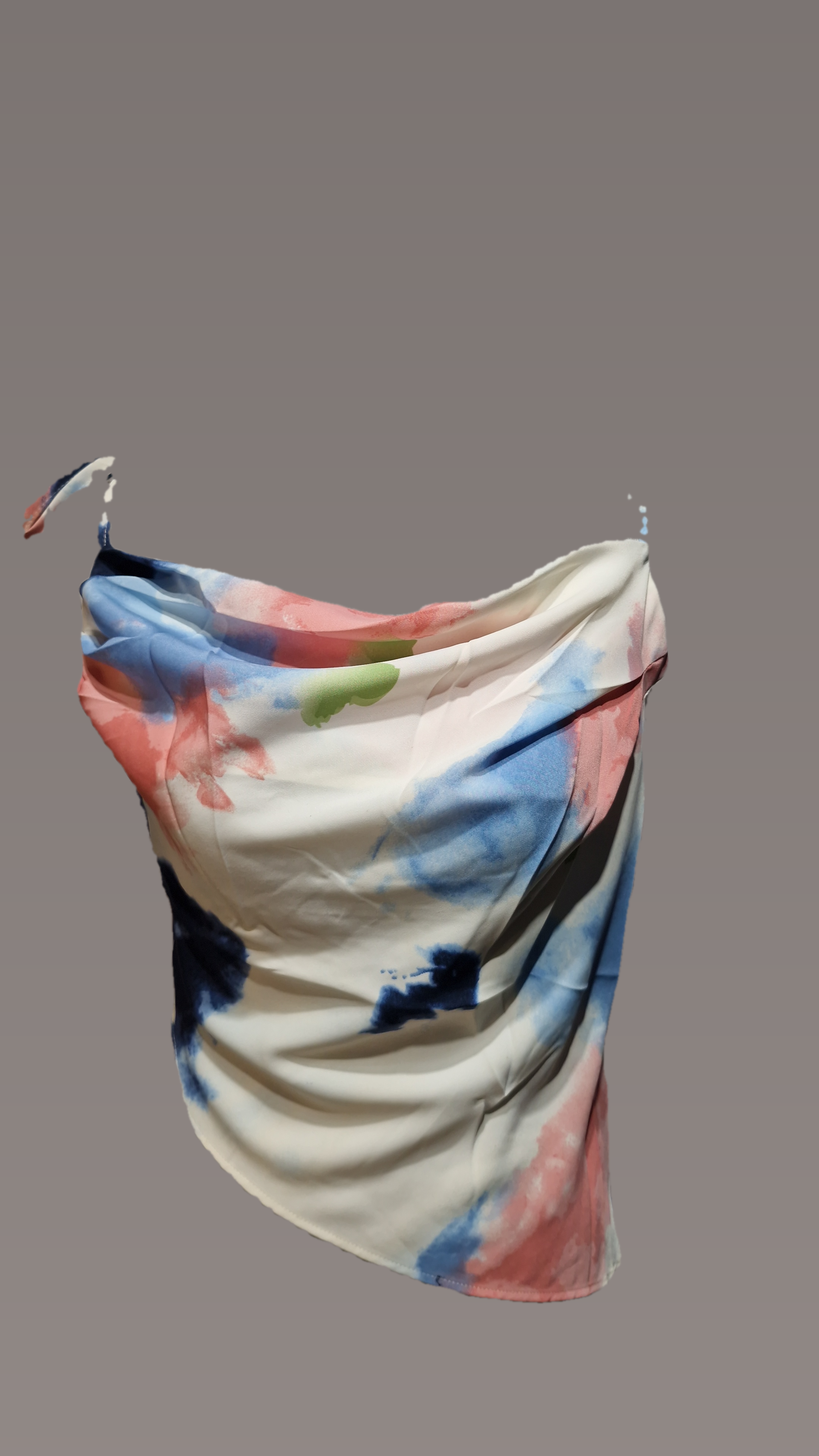 Straps Crop Top with falls multi colour