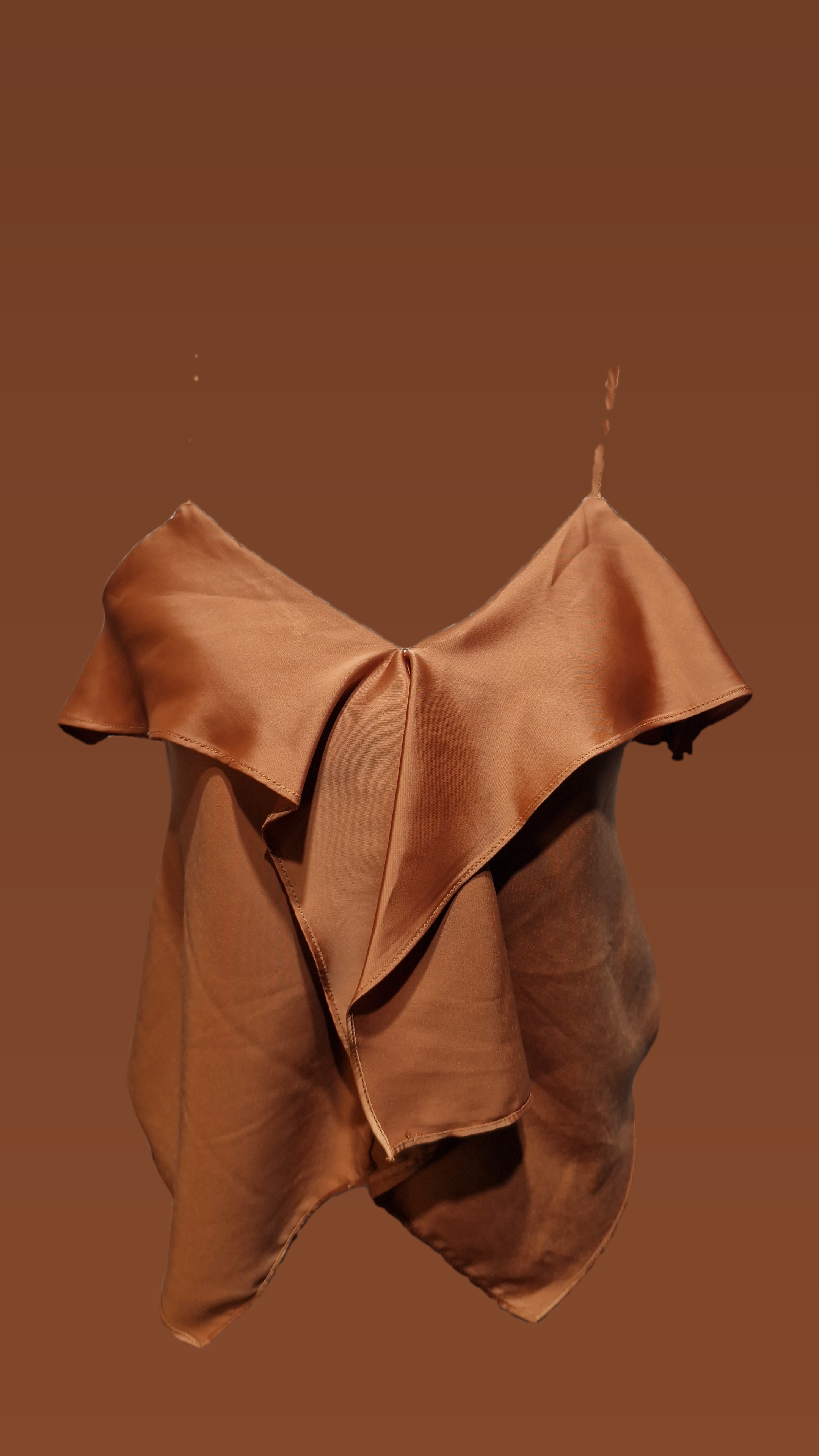 Asymitric Cami Pleated Cami Top Crop Top