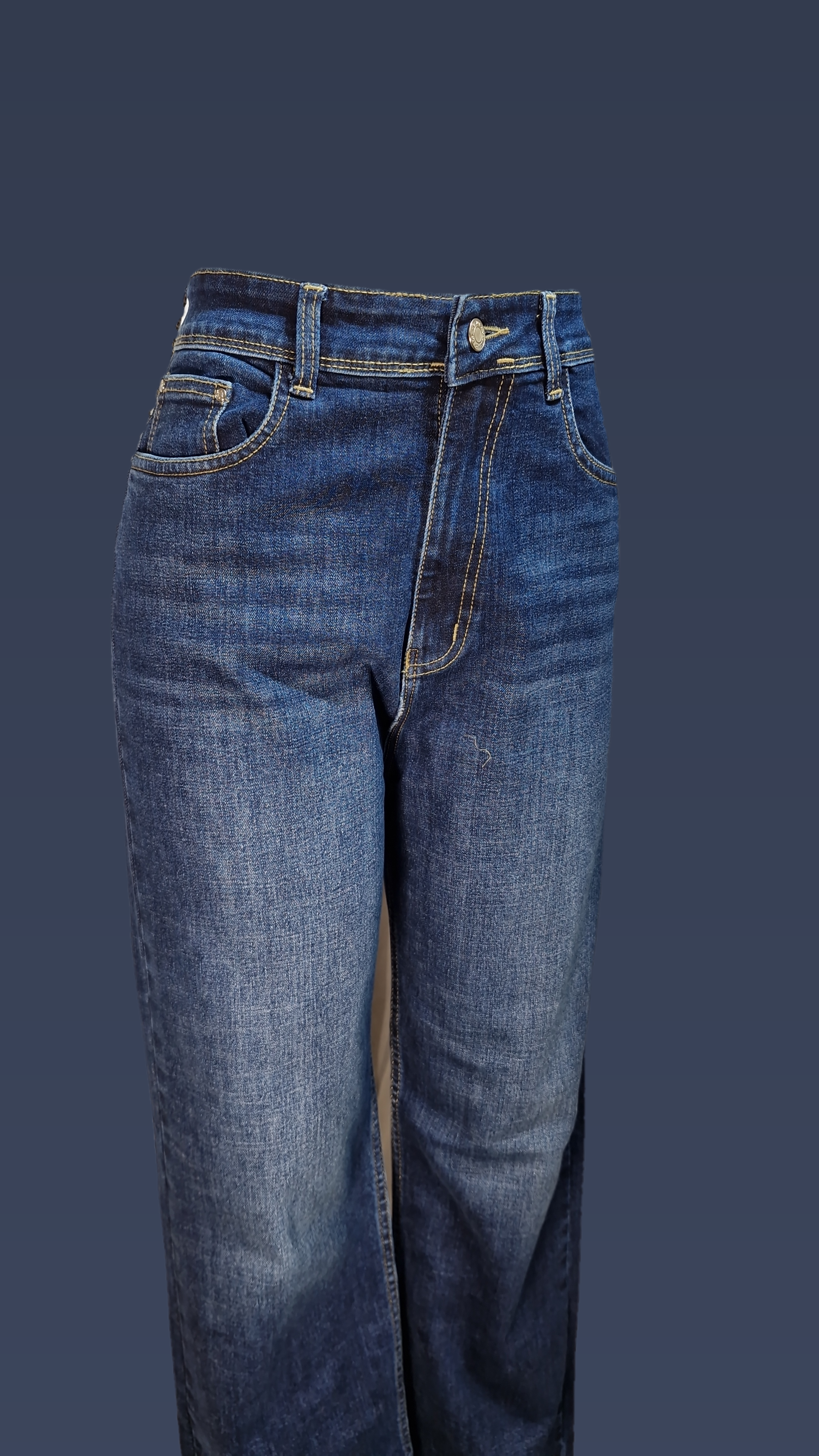 407 Straight Fit Hard Denim Jeans