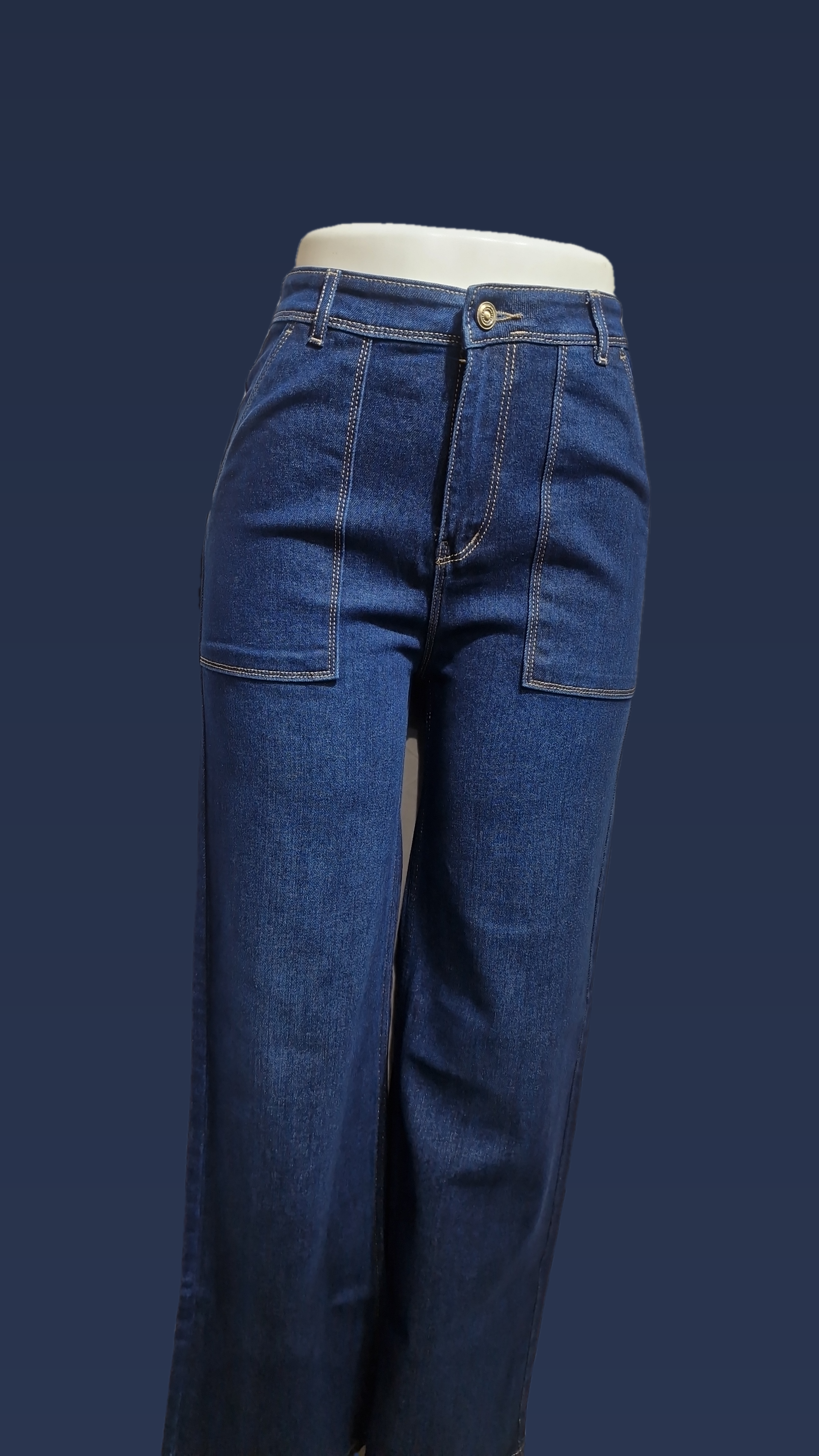 DENIM JEANS EM6387 Wide Leg