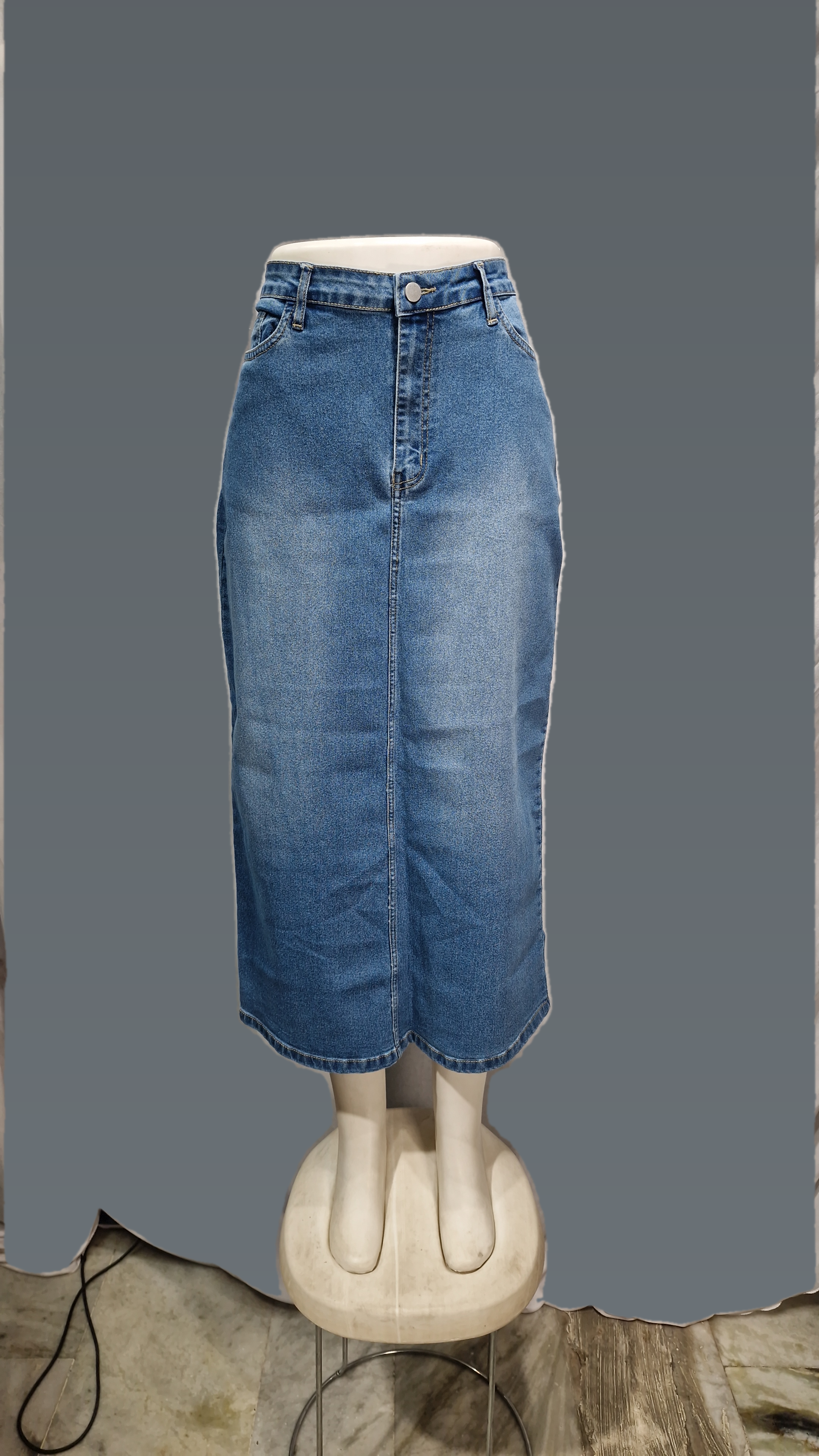 Denim Long Skirt 031