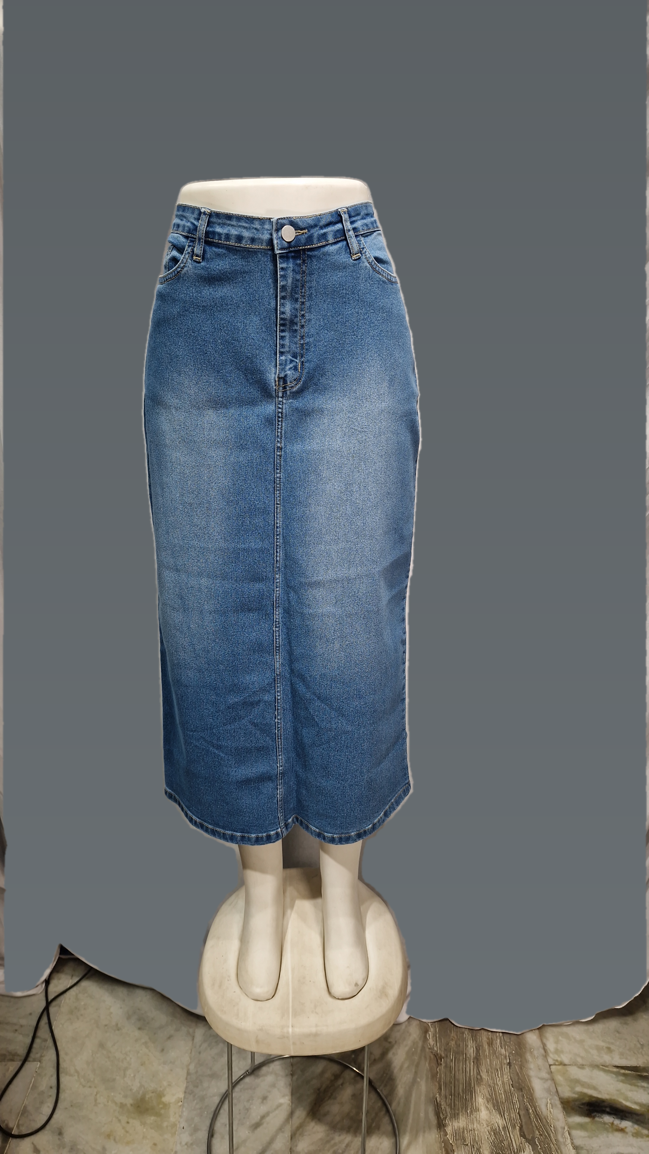 Denim Long Skirt 031
