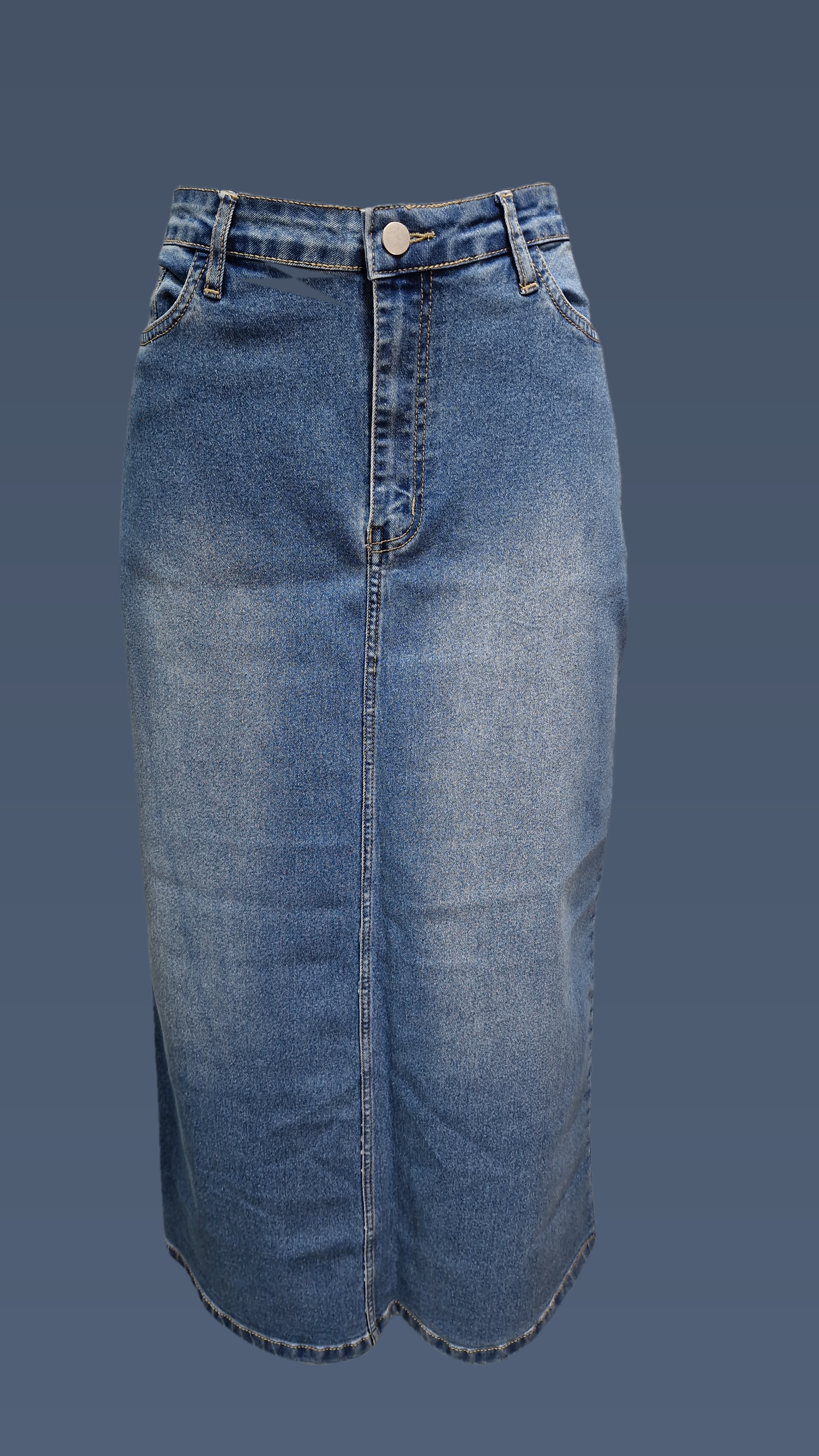 Denim Long Skirt 031