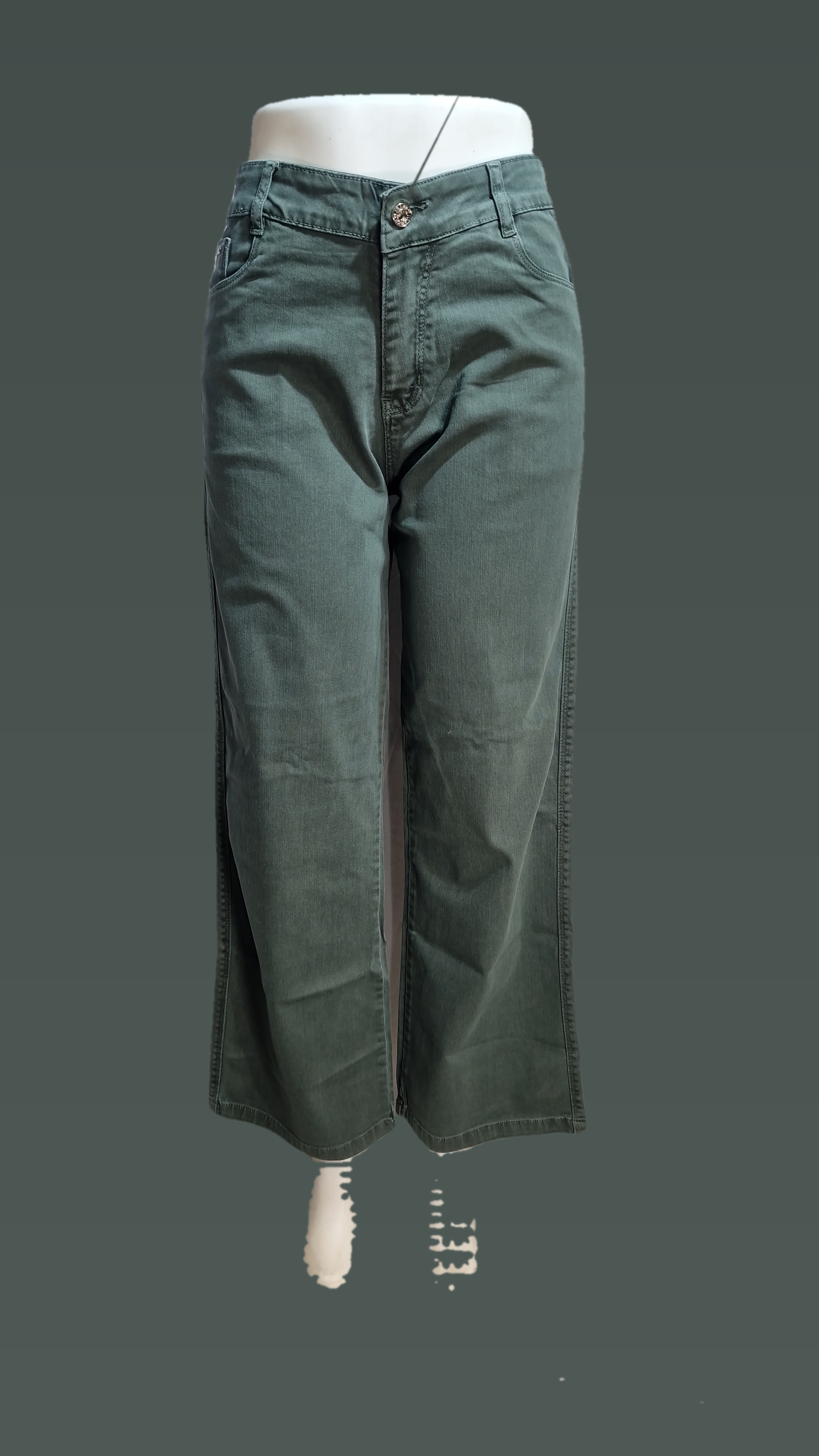 Green Straight Jeans