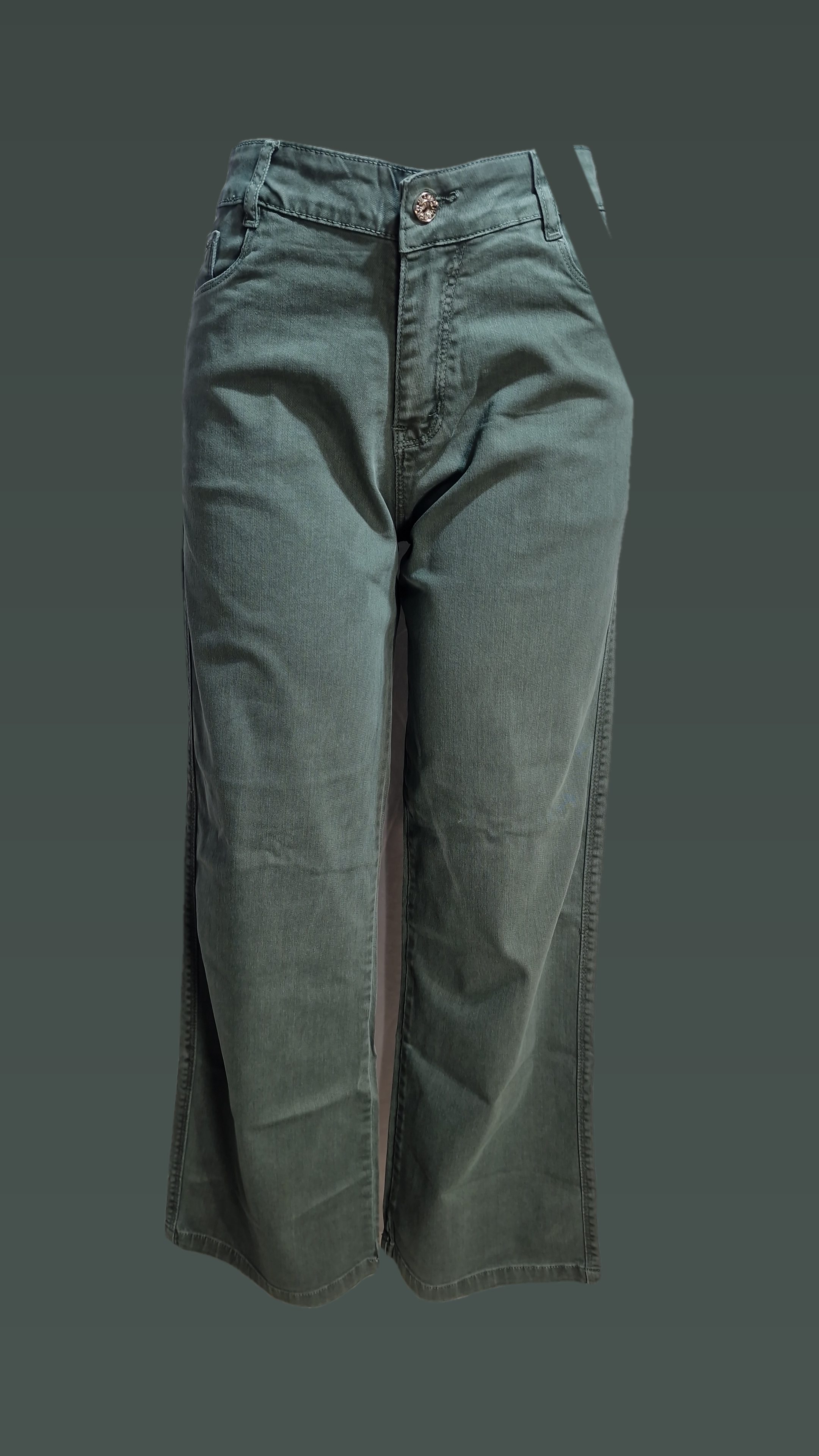 Green Straight Jeans