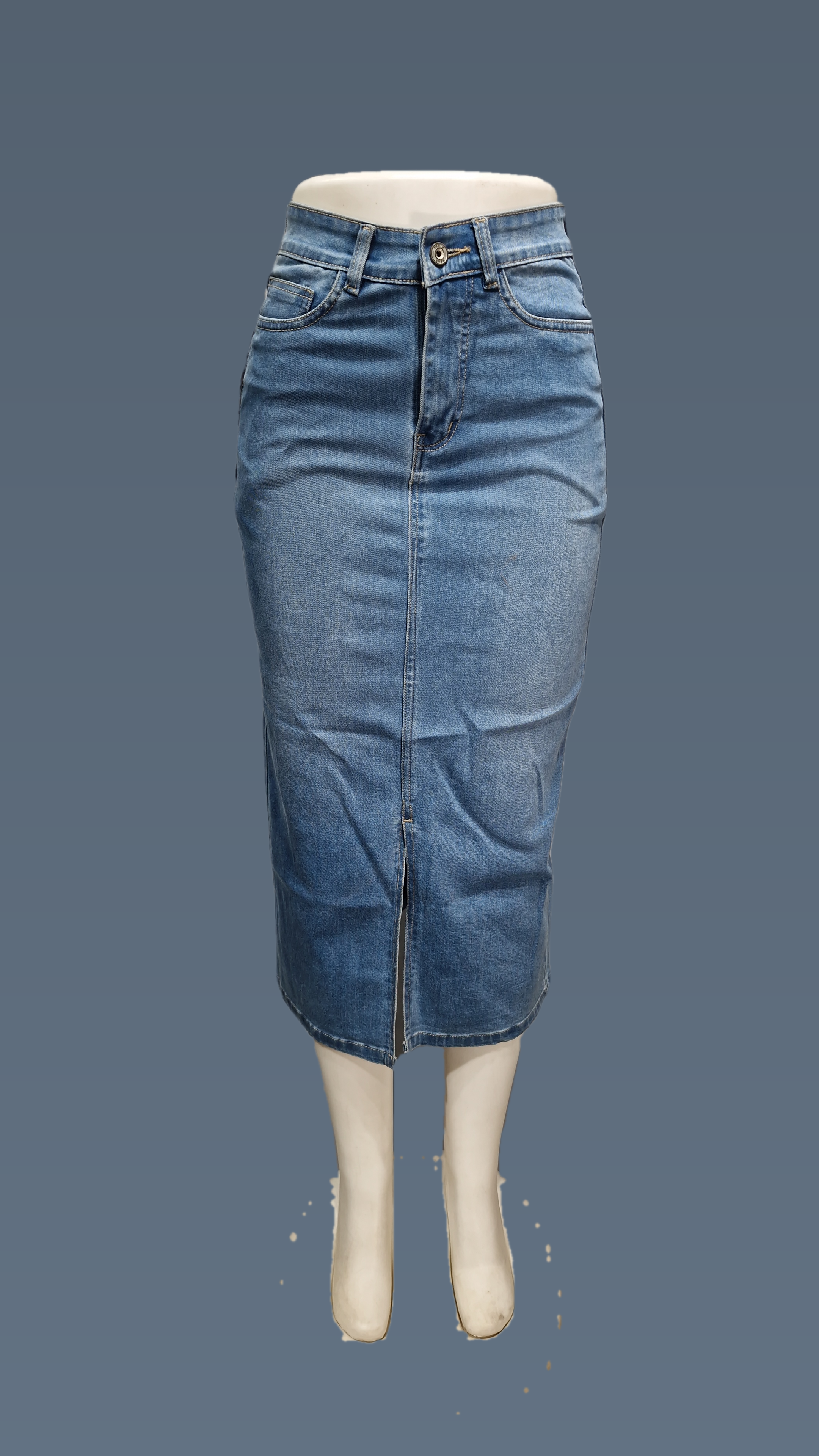 Denim Midi Skirt