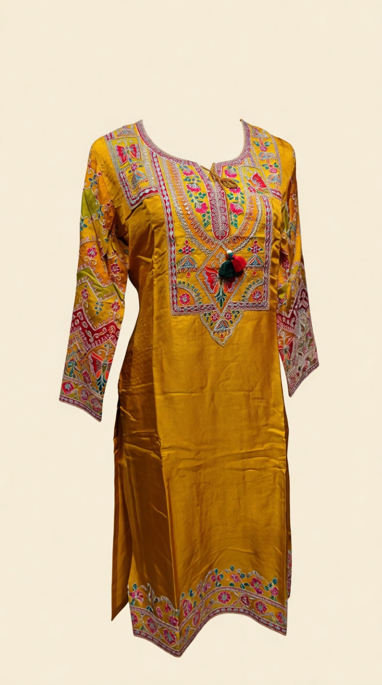 Party Wear Yellow Sui