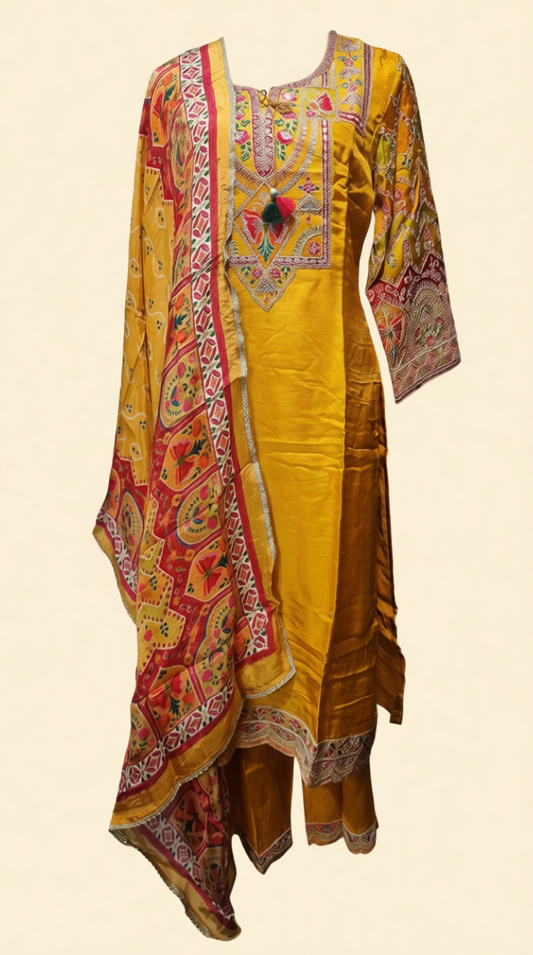 Party Wear Yellow Sui