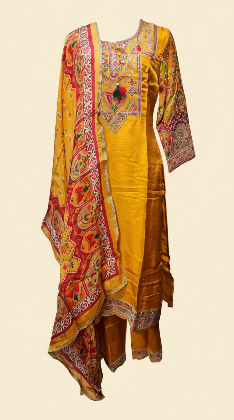 Party Wear Yellow Sui