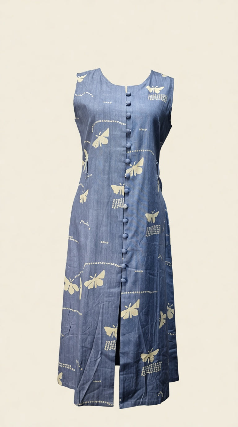RN Printed Dress Blue