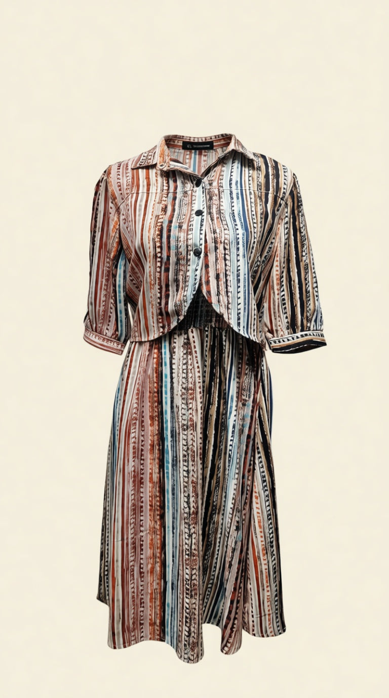 Smoked Cami Middy Dress with Shirt