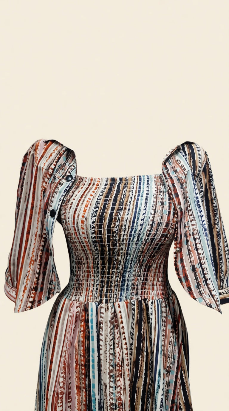 Smoked Cami Middy Dress with Shirt