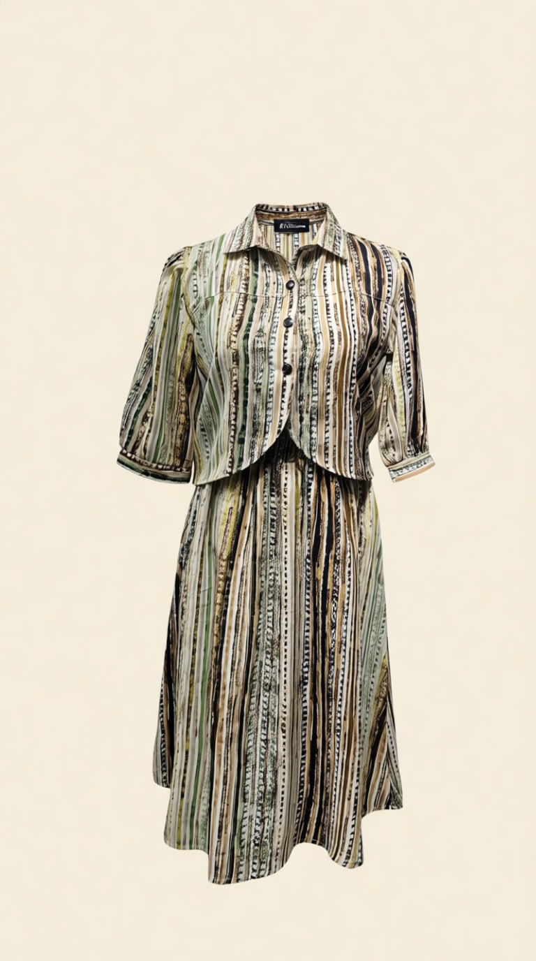 Smoked Cami Middy Dress with Shirt