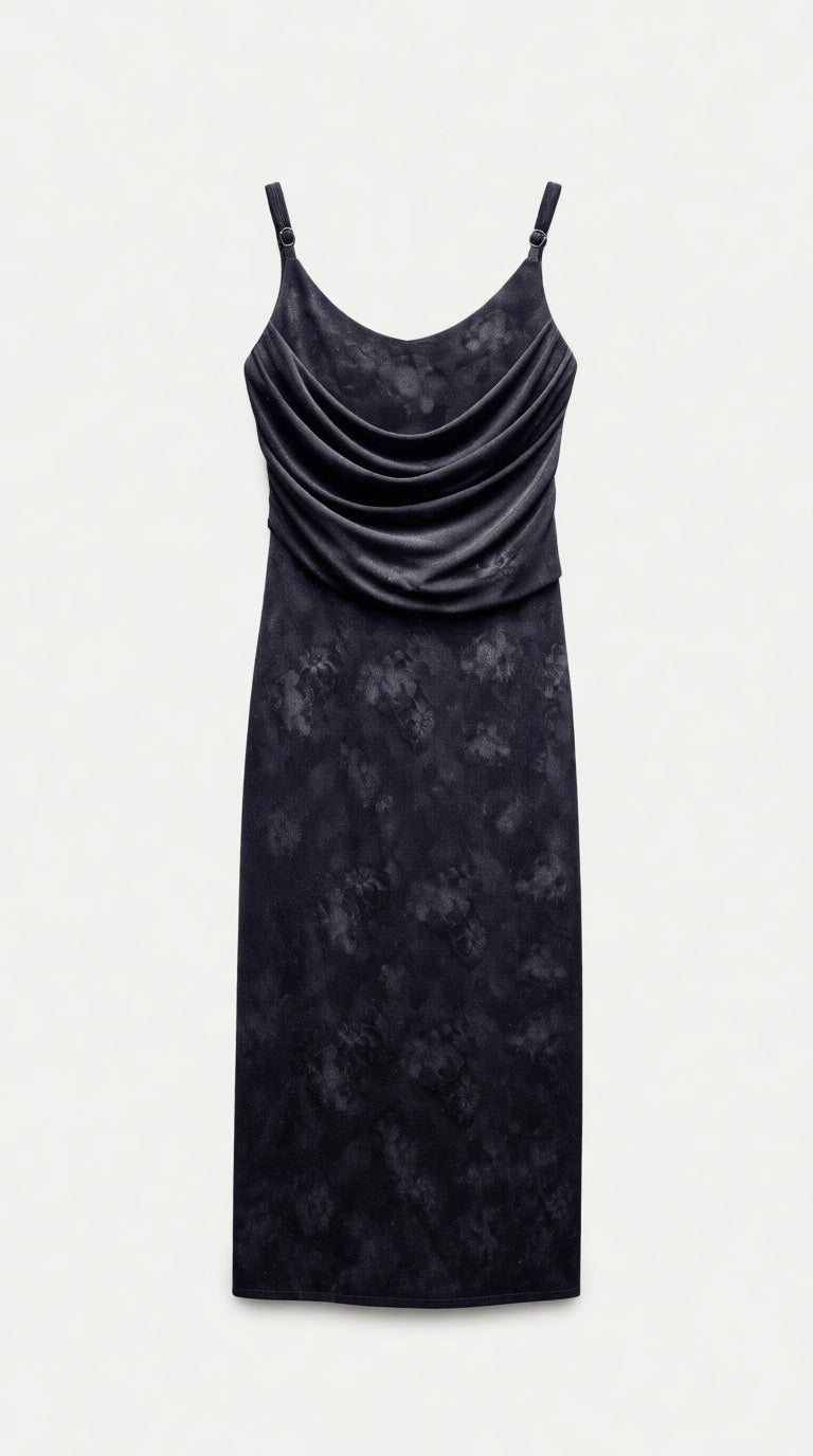 Noodel strap Black Fa Long dress DRESS