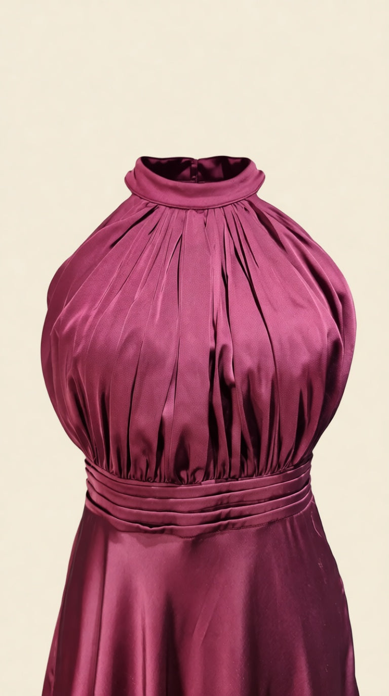 Halter Neck Ankel Length Dress