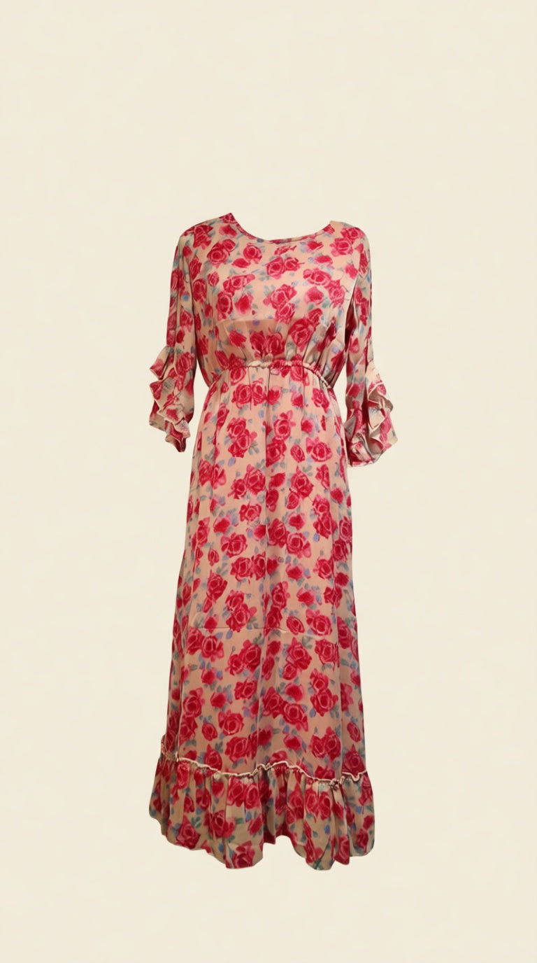 Pink Polyester Dress