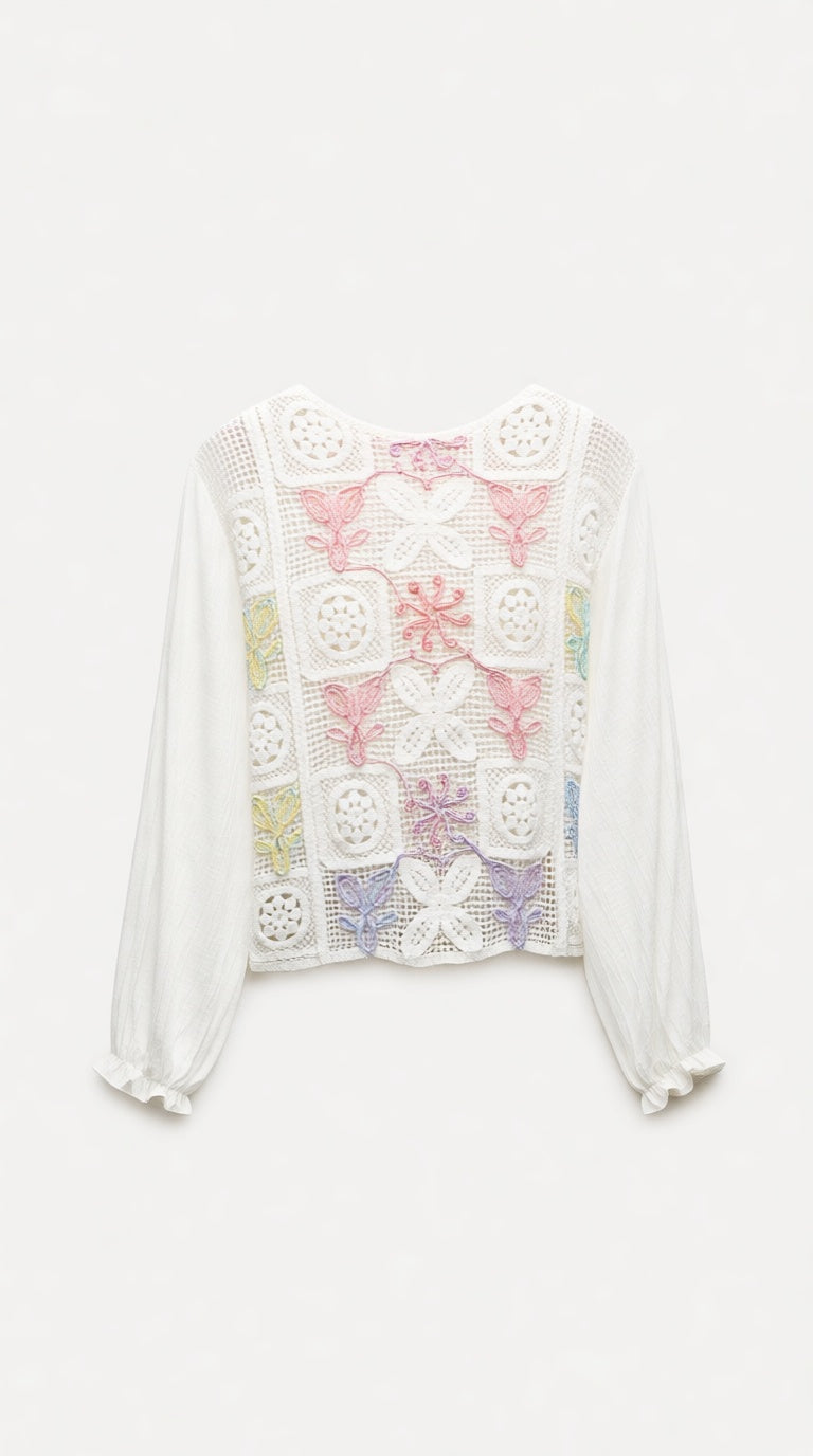 Crochet white Cami Top