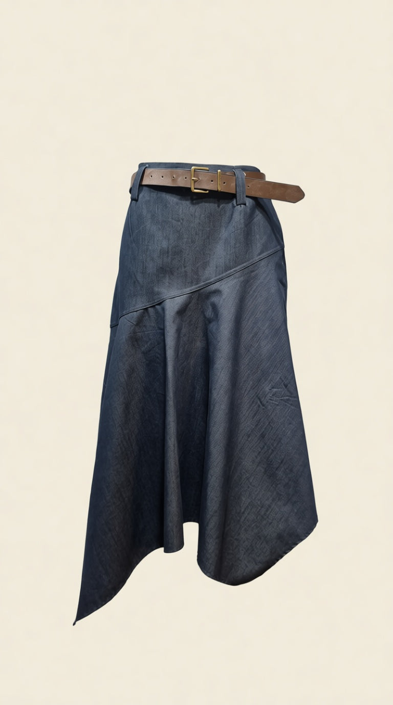 Flair Denim look Skirt