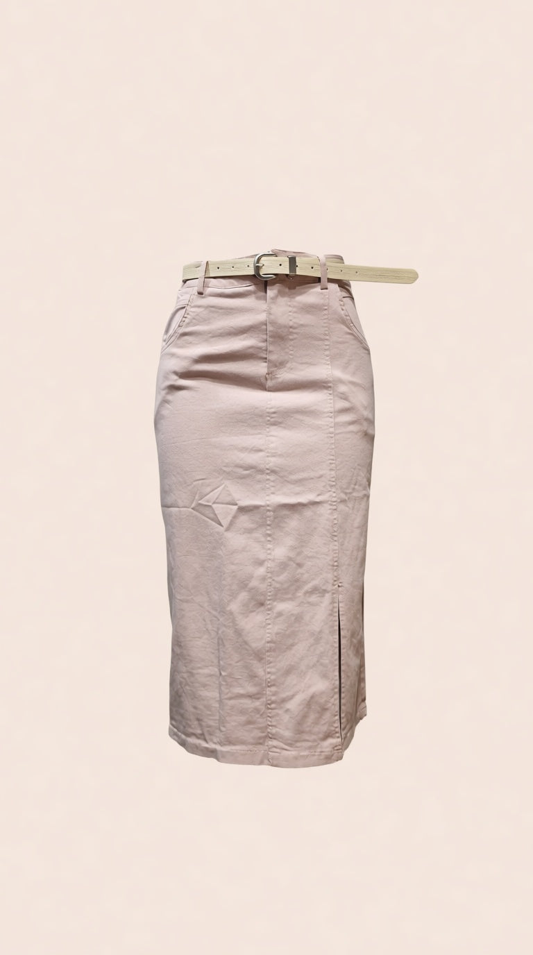 Cotton Denim SF Ankle length Skirt