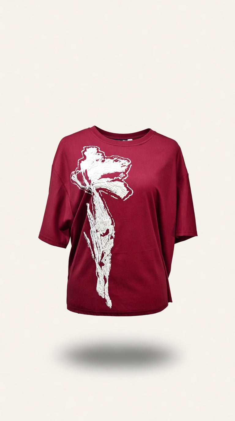 Beads Work Soft T-shirt top