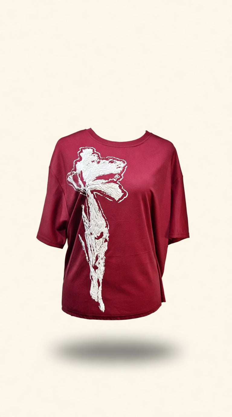 Beads Work Soft T-shirt top