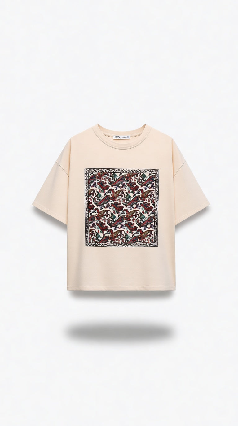 Sirvoski Phulkari Print T-shirt