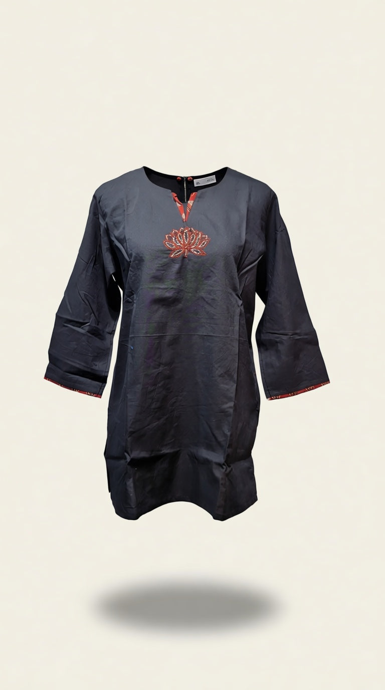 RN Back EMB cotton SK short kurti