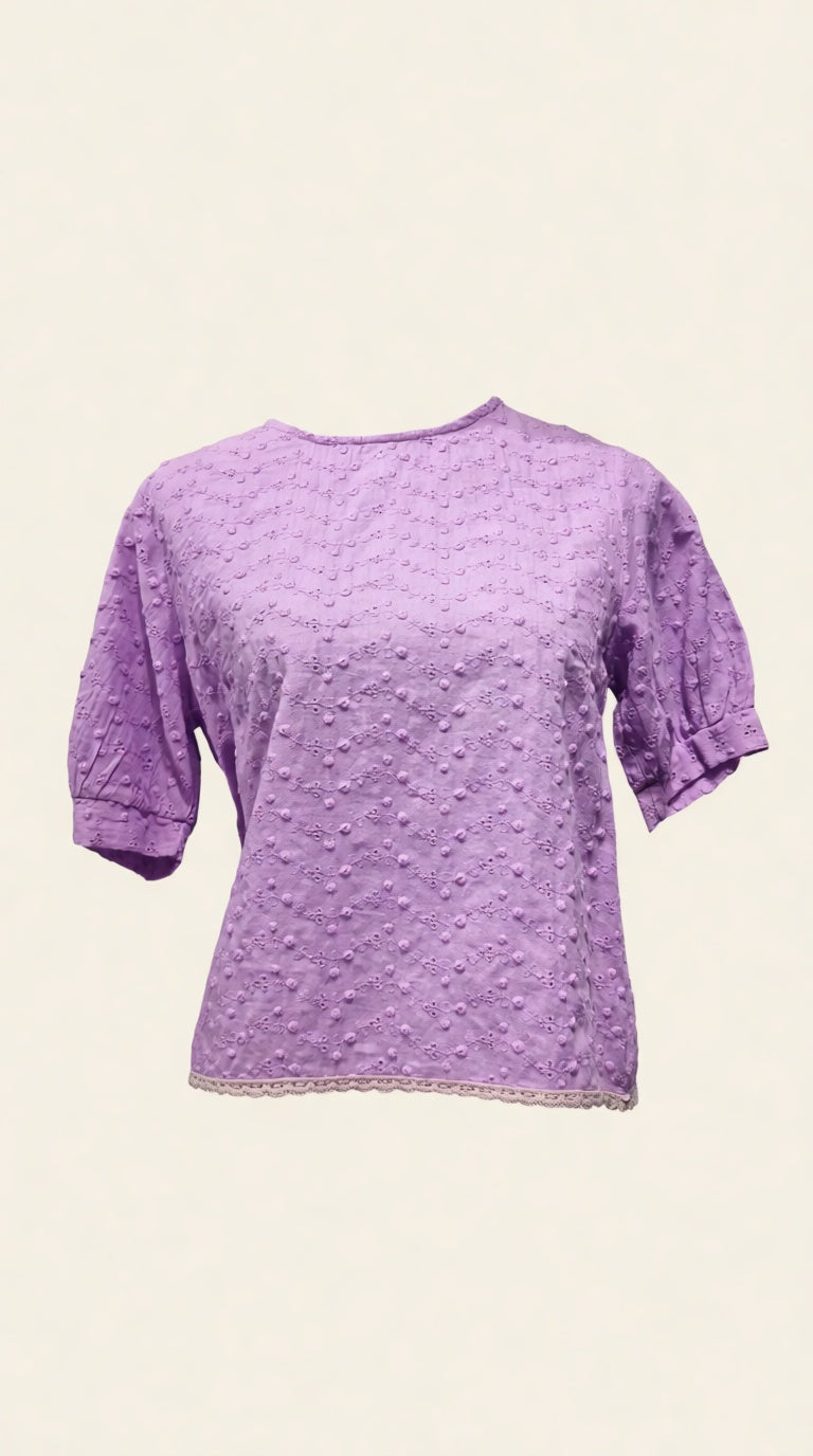 WOO WEARING Frosted Cotton Top RN595IMP