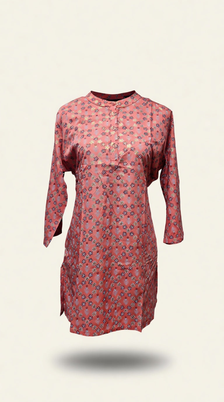 Small Florel Foil print Kurti