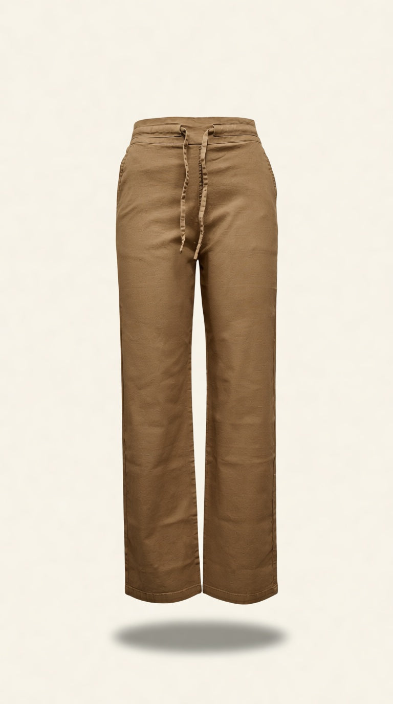 Cotton Pants with dori Brown