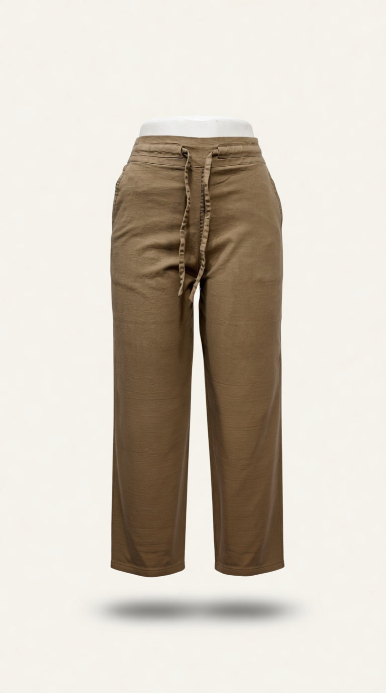 Cotton Pants with dori Brown