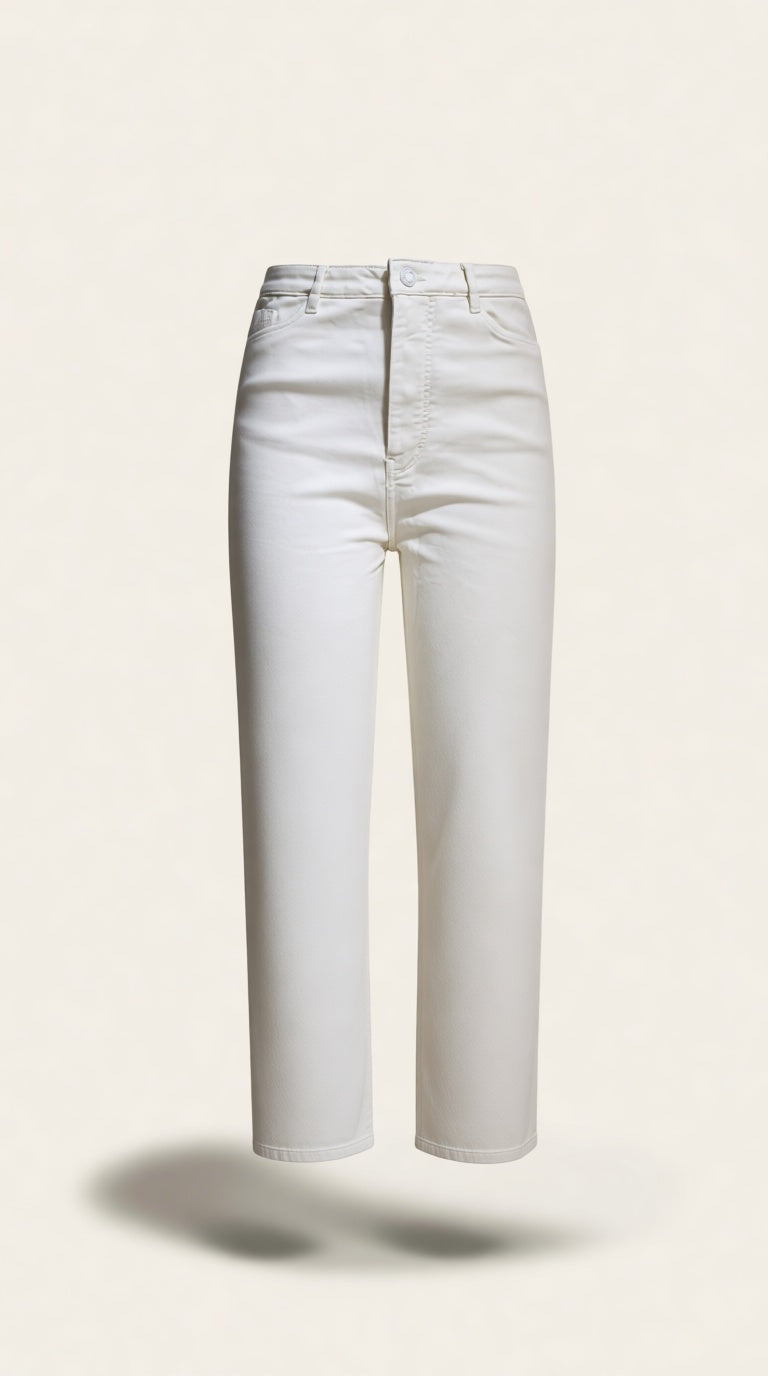 White Straight fit Jeans