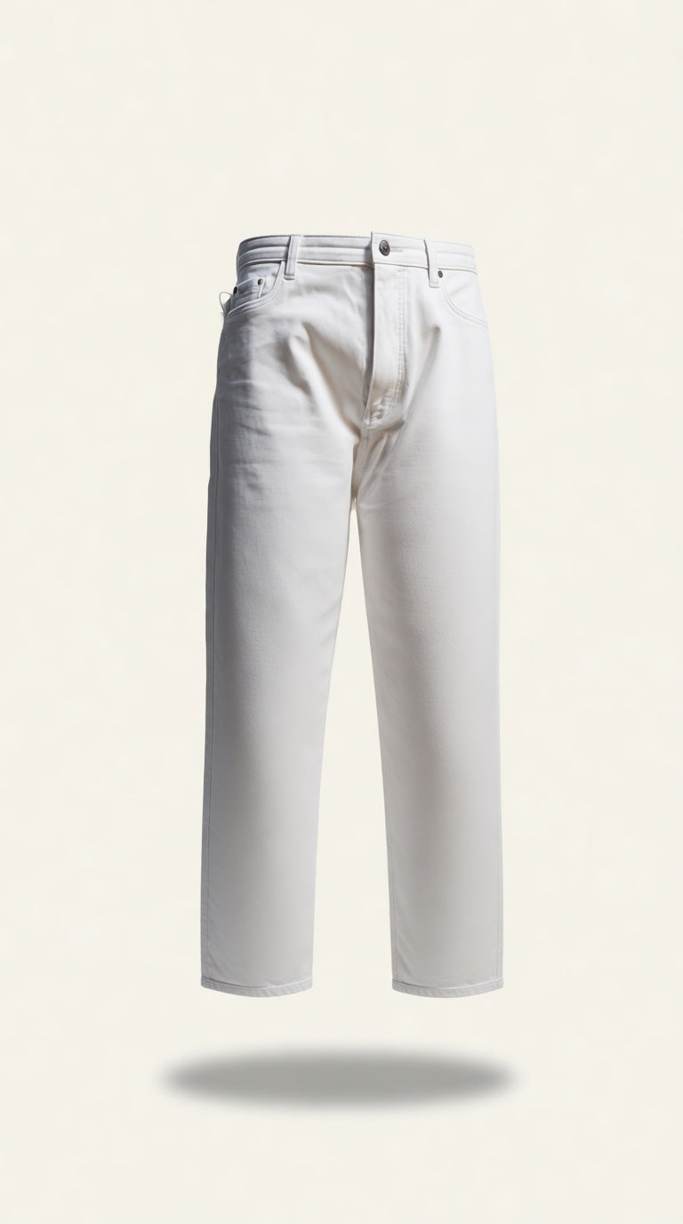 Wide Leg Elomelo white Jeanse