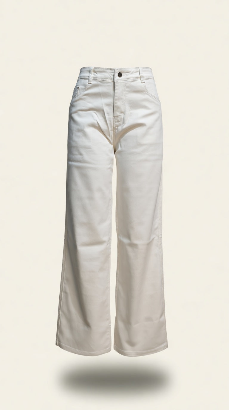 Elomelo White Jean: Pant