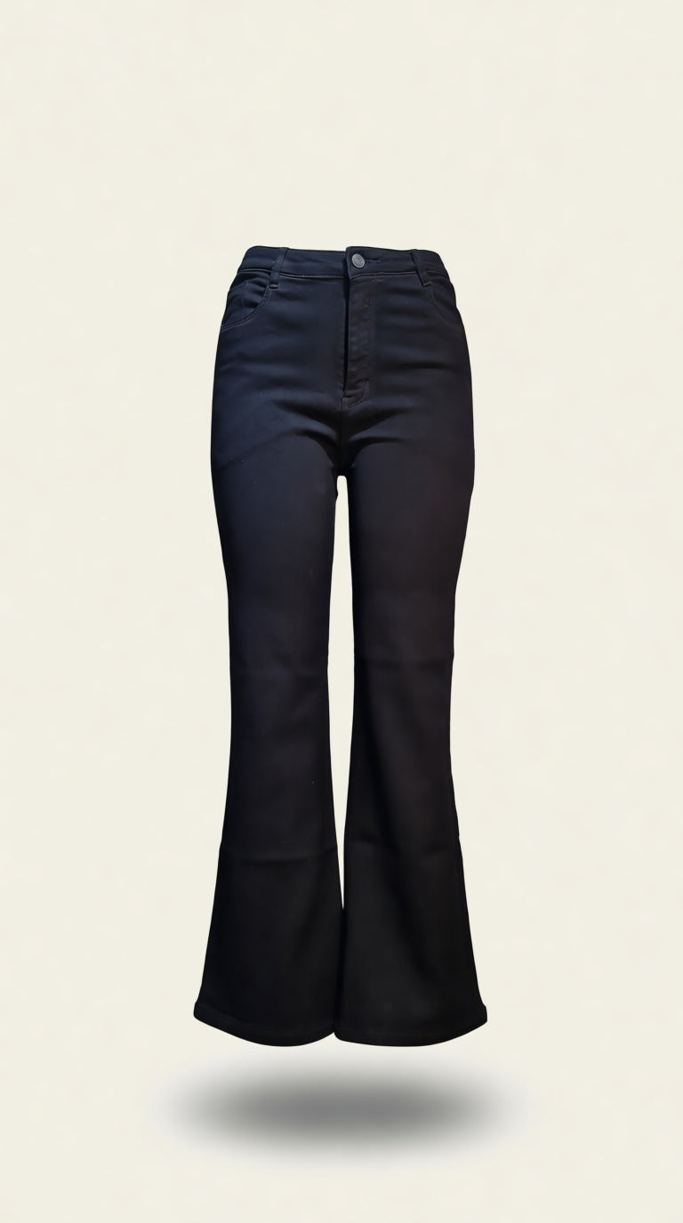 Black elomelo bell bottom boot cut