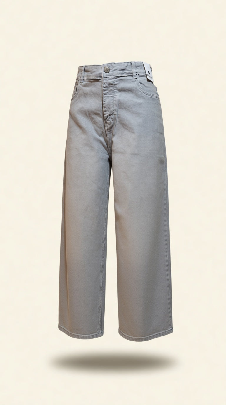 Grey Straight fit Jeanse elomelo JEANS
