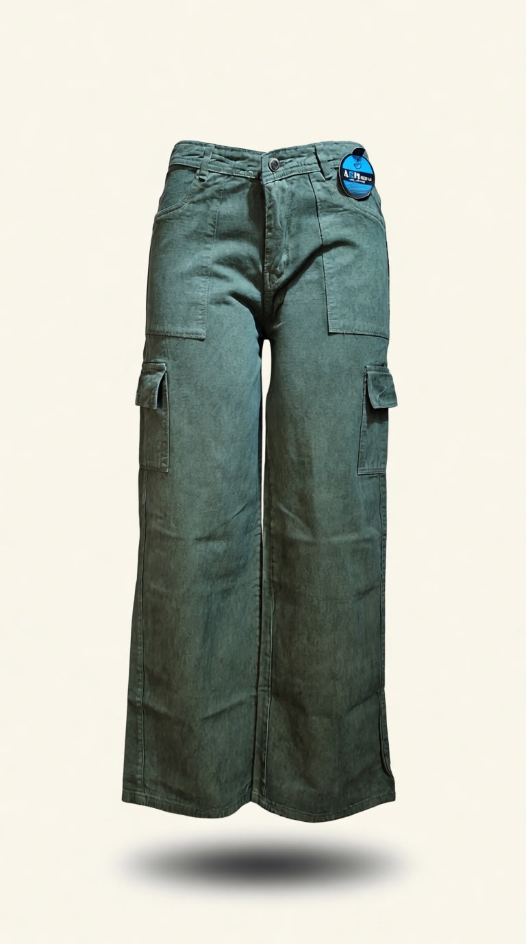 Olive Cargo Jeans