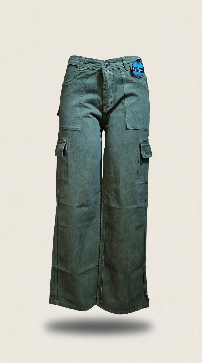 Olive Cargo Jeans