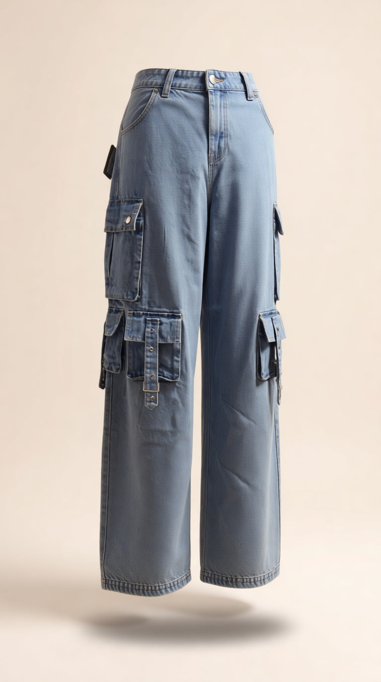 Korean Baggy Cargo Jeans