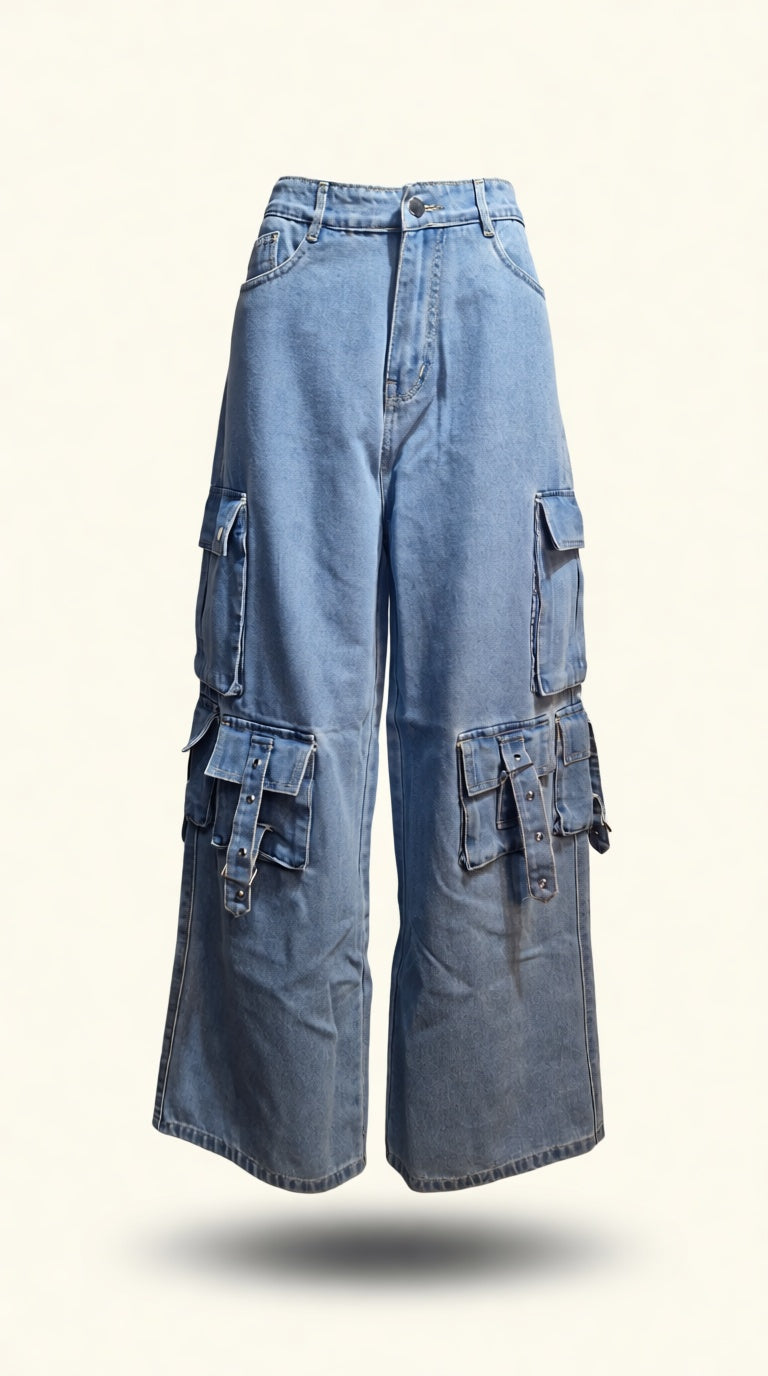 Korean Baggy Cargo Jeans