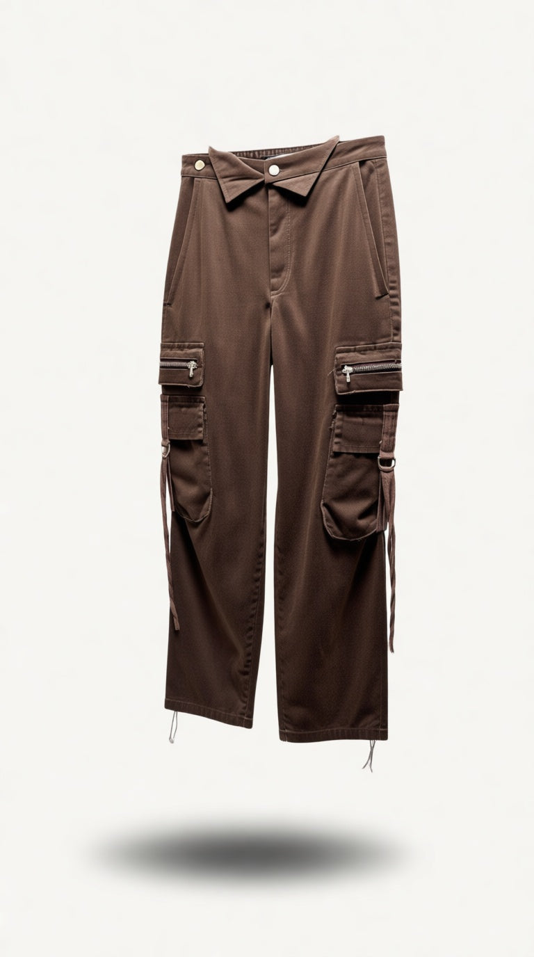 2PCS 9381 Crop cargo Co-ord Set