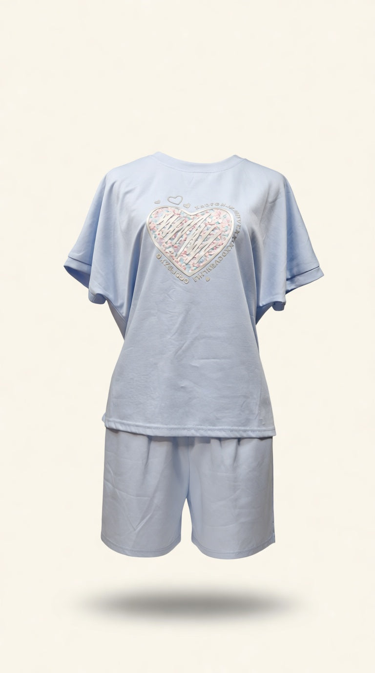 Hosiery T and Short Co-ord set