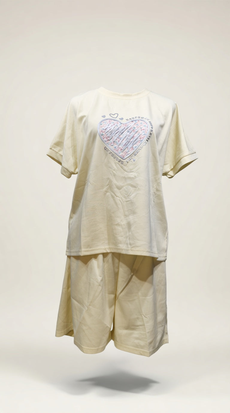 Hosiery T and Short Co-ord set