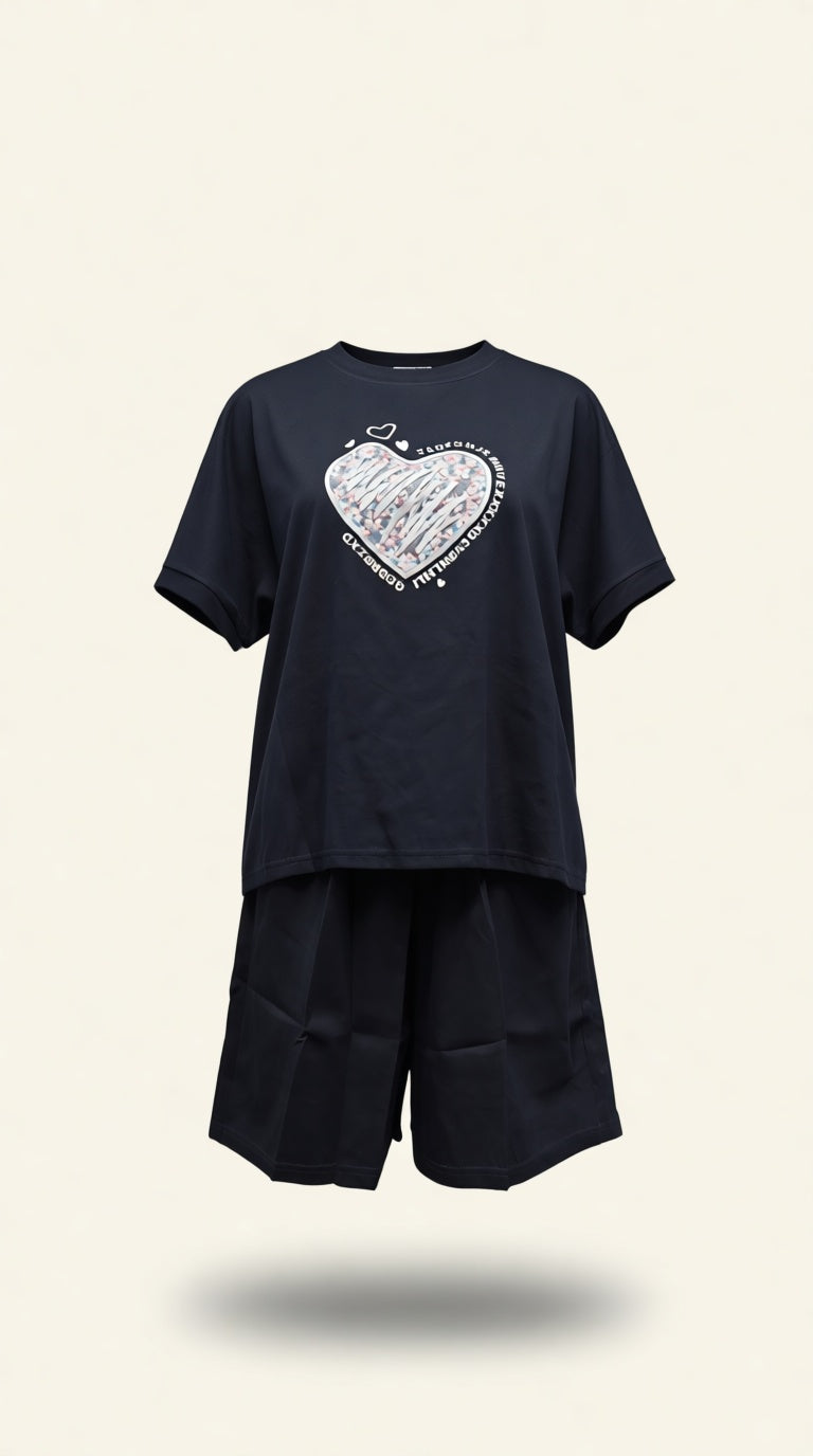 Hosiery T and Short Co-ord set