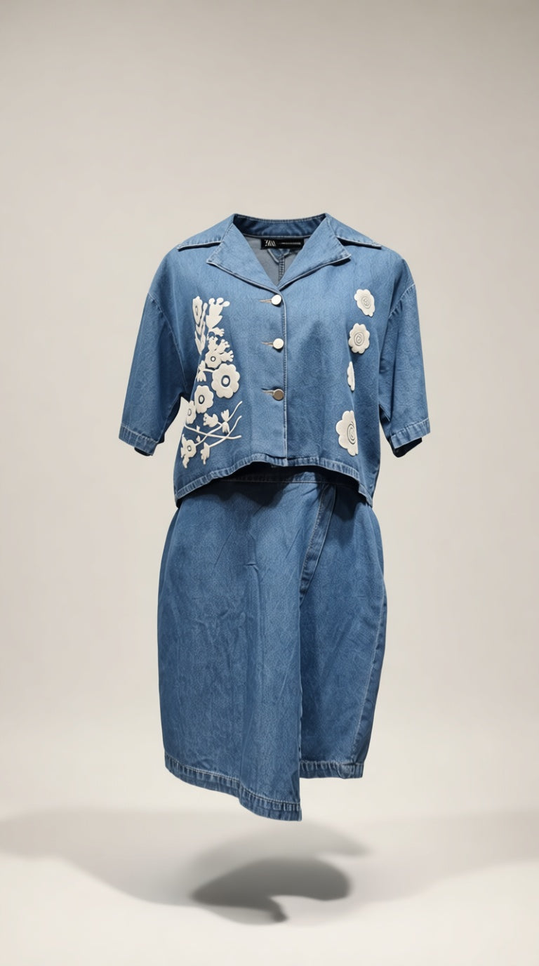 Denim Co ord divider set