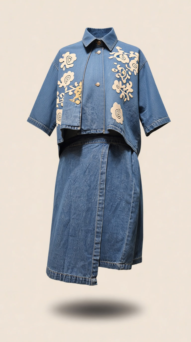 Denim Co ord divider set