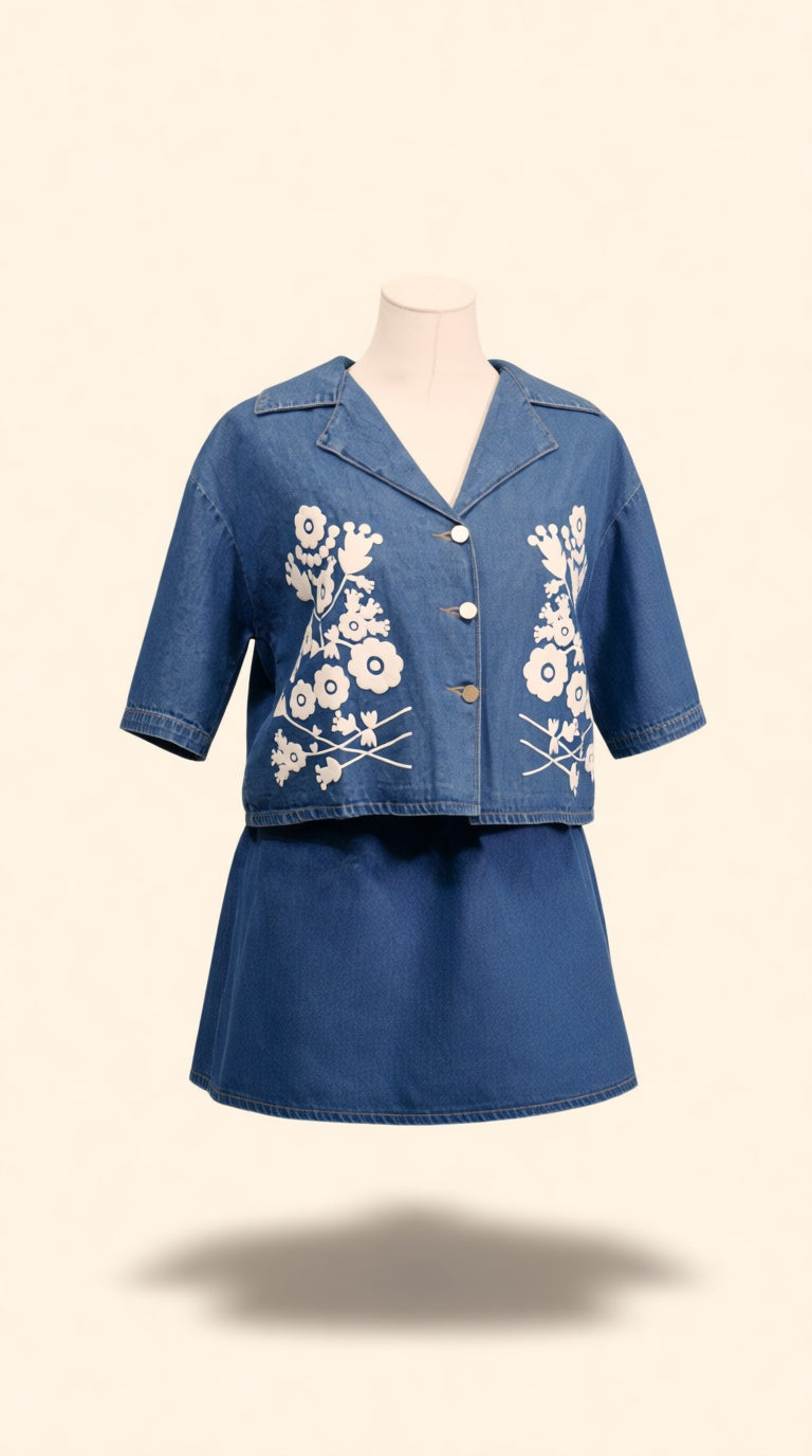 Denim Co ord divider set