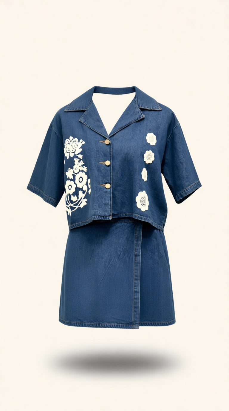 Denim Co ord divider set