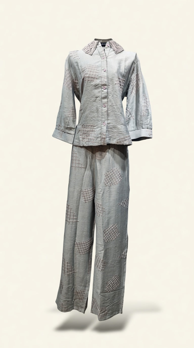 CHH4 Co-ordEMB Collar FO Co-ord set