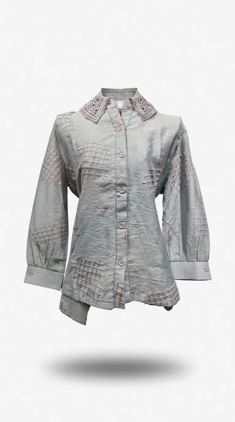 CHH4 Co-ordEMB Collar FO Co-ord set